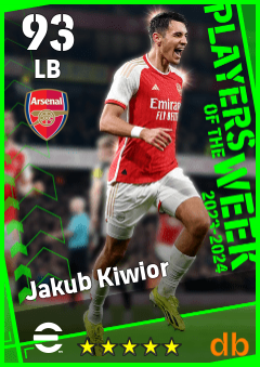 Jakub Kiwior — LB, OVR 93, MAX 93