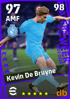 Kevin De Bruyne — AMF, OVR 97, MAX 98