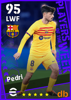 Pedri eFootball player card