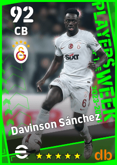Davinson Sánchez — CB, OVR 92, MAX 92
