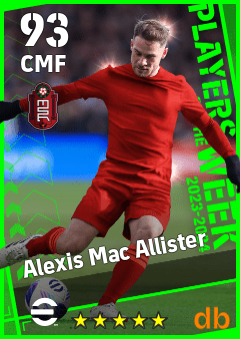 Alexis Mac Allister — CMF, OVR 93, MAX 93