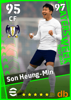 Son Heung-Min — CF, OVR 95, MAX 97