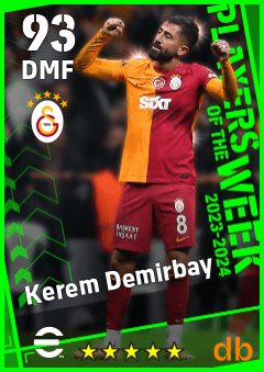 Kerem Demirbay — DMF, OVR 93, MAX 93
