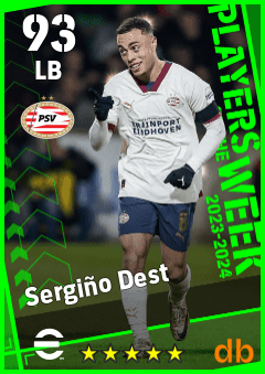 Sergiño Dest — LB, OVR 93, MAX 93