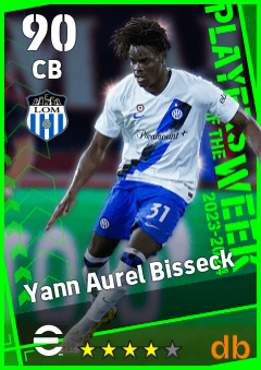 Yann Aurel Bisseck — CB, OVR 90, MAX 90
