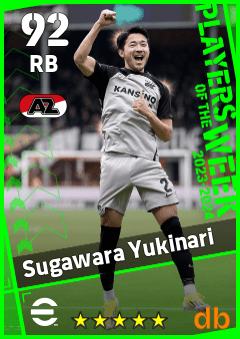 Sugawara Yukinari — RB, OVR 92, MAX 92
