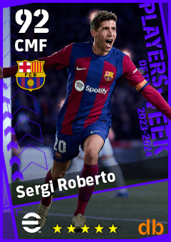 Sergi Roberto — CMF, OVR 92, MAX 92