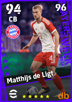 Matthijs de Ligt — CB, OVR 94, MAX 96