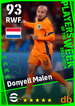 Donyell Malen eFootball player card