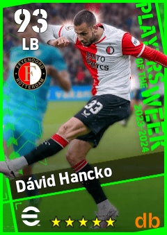 Dávid Hancko — LB, OVR 93, MAX 93