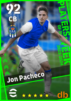 Jon Pacheco — CB, OVR 92, MAX 92