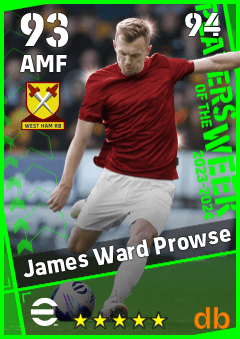 James Ward Prowse — AMF, OVR 93, MAX 94