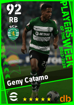 Geny Catamo — RB, OVR 92, MAX 92