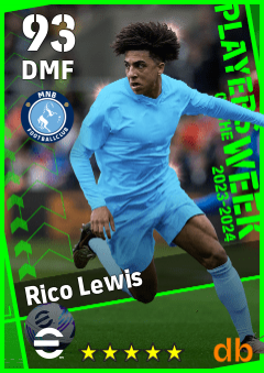 Rico Lewis — DMF, OVR 93, MAX 93