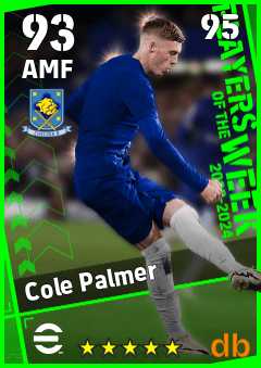 Cole Palmer — AMF, OVR 93, MAX 95