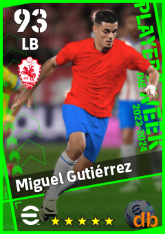 Miguel Gutiérrez — LB, OVR 93, MAX 93