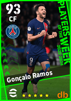 Gonçalo Ramos — CF, OVR 93, MAX 93