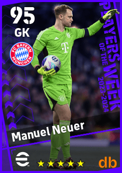 Manuel Neuer — GK, OVR 95, MAX 95