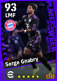 Serge Gnabry — LMF, OVR 93, MAX 93