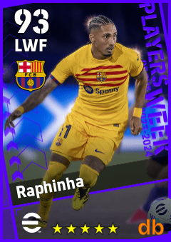 Raphinha eFootball player card