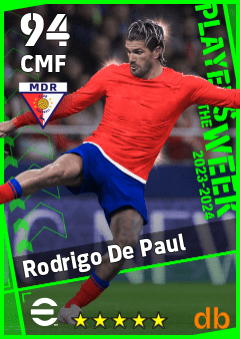 Rodrigo De Paul — CMF, OVR 94, MAX 94