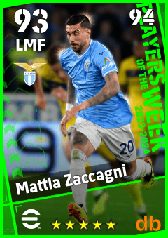 Mattia Zaccagni — LMF, OVR 93, MAX 94