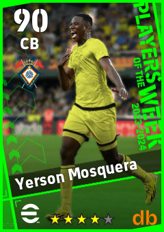 Yerson Mosquera — CB, OVR 90, MAX 90