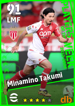 Minamino Takumi — LMF, OVR 91, MAX 91