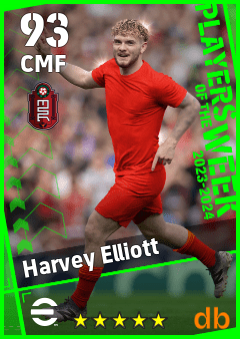 Harvey Elliott — CMF, OVR 93, MAX 93