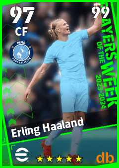 Erling Haaland — CF, OVR 97, MAX 99