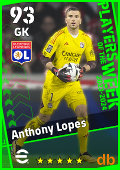 Anthony Lopes — GK, OVR 93, MAX 93
