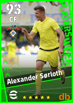 Alexander Sørloth — CF, OVR 93, MAX 93