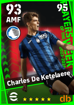Charles De Ketelaere — AMF, OVR 93, MAX 95