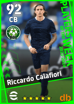 Riccardo Calafiori — CB, OVR 92, MAX 92