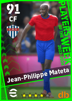 Jean-Philippe Mateta — CF, OVR 91, MAX 91