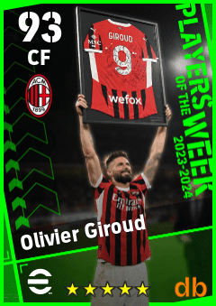 Olivier Giroud — CF, OVR 93, MAX 93