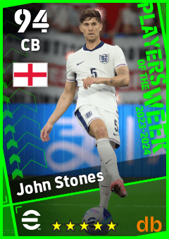 John Stones eFootball player card