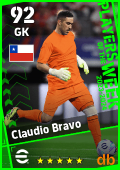 Claudio Bravo — GK, OVR 92, MAX 92