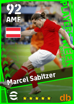 Marcel Sabitzer — AMF, OVR 92, MAX 92