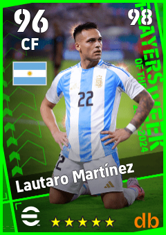Lautaro Martínez — CF, OVR 96, MAX 98