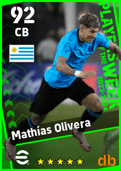 Mathías Olivera — CB, OVR 92, MAX 92