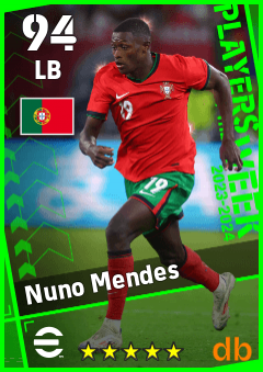 Nuno Mendes eFootball player card