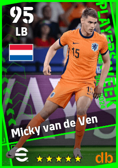 Micky van de Ven eFootball player card