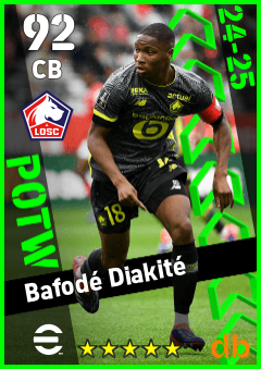 Bafodé Diakité — CB, OVR 92, MAX 92