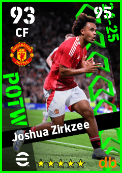 Joshua Zirkzee — CF, OVR 93, MAX 95