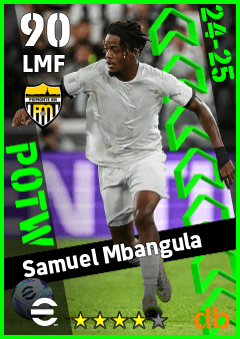 Samuel Mbangula — LMF, OVR 90, MAX 90