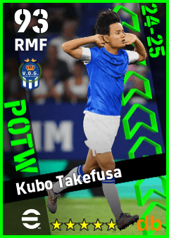 Kubo Takefusa — RMF, OVR 93, MAX 93