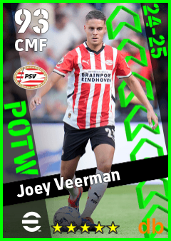 Joey Veerman — CMF, OVR 93, MAX 93