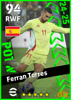 Ferran Torres — RWF, OVR 94, MAX 94