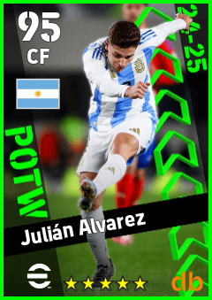 Julián Alvarez eFootball player card